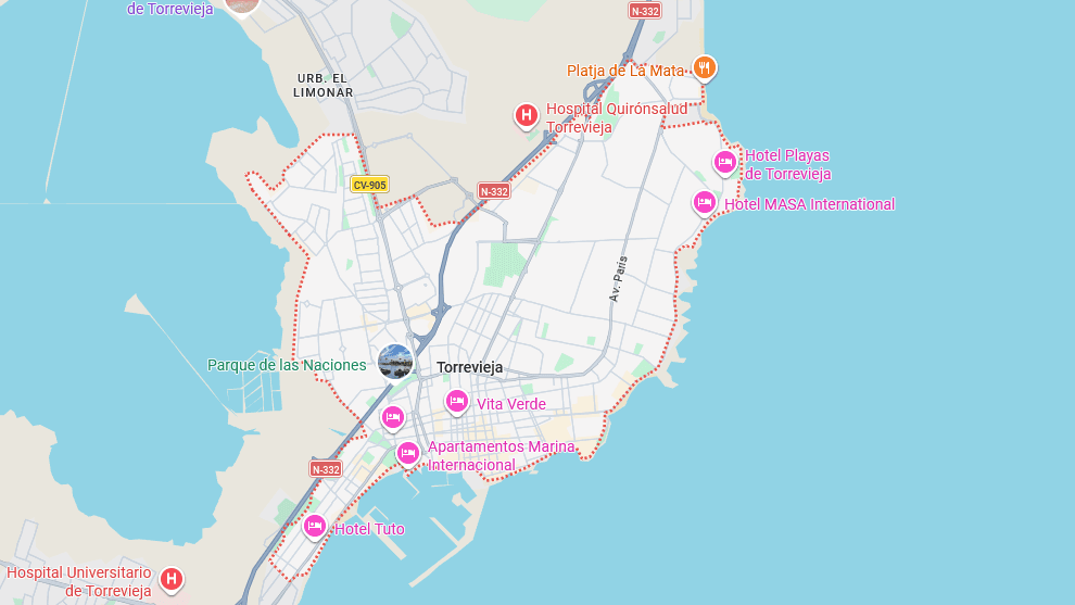 Mapa de la ubicación del estudio de tatuajes en Torrevieja, Alicante